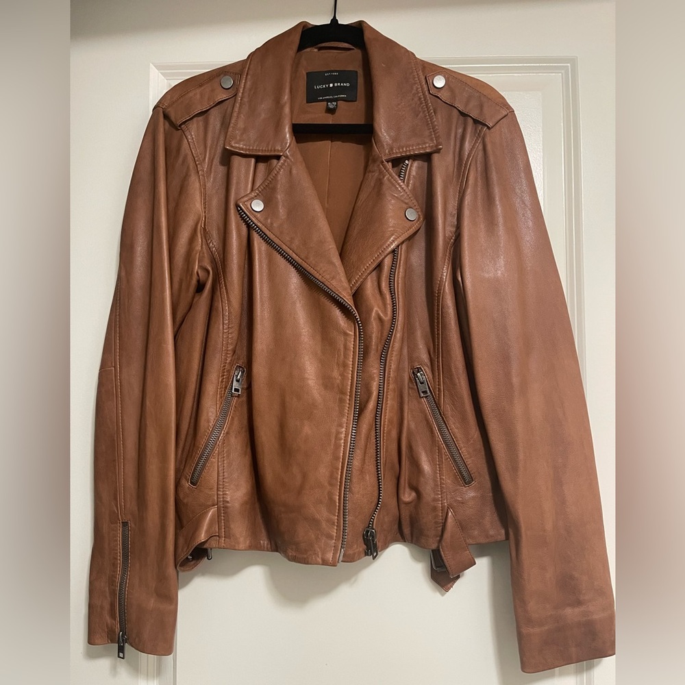 Lucky Brand Tan Leather Jacket